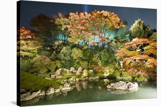 Night Illuminations of Temple Gardens, Shoren-In Temple, Southern Higashiyama, Kyoto, Japan-Stuart Black-Stretched Canvas