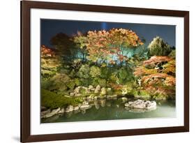 Night Illuminations of Temple Gardens, Shoren-In Temple, Southern Higashiyama, Kyoto, Japan-Stuart Black-Framed Photographic Print