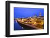 Night Image of Cherry Blossoms and Water Front Park, Willamette River, Portland Oregon-Craig Tuttle-Framed Photographic Print