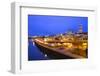 Night Image of Cherry Blossoms and Water Front Park, Willamette River, Portland Oregon-Craig Tuttle-Framed Photographic Print