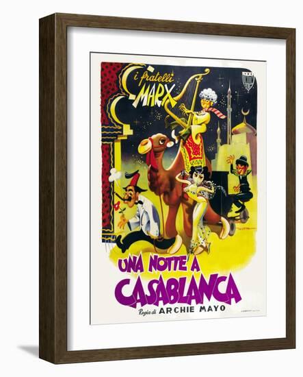 Night in Casablanca, Italian Movie Poster, 1946-null-Framed Art Print