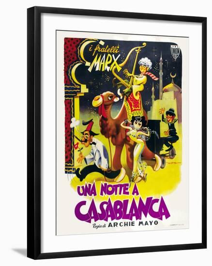 Night in Casablanca, Italian Movie Poster, 1946-null-Framed Art Print