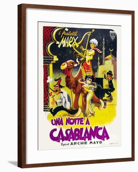 Night in Casablanca, Italian Movie Poster, 1946-null-Framed Art Print