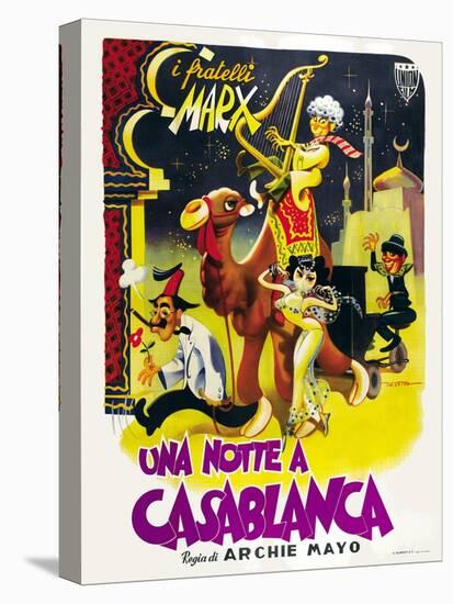 Night in Casablanca, Italian Movie Poster, 1946-null-Stretched Canvas