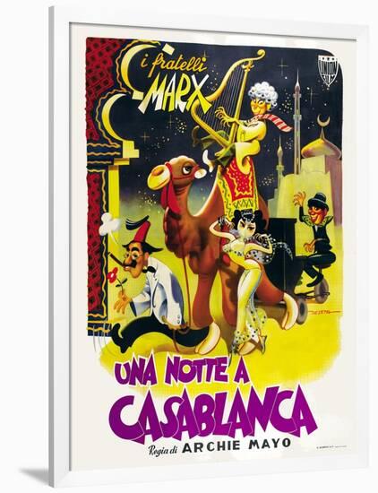 Night in Casablanca, Italian Movie Poster, 1946-null-Framed Art Print