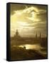 Night in Dresden-Johan Dahl-Framed Stretched Canvas