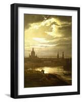 Night in Dresden-Johan Dahl-Framed Giclee Print