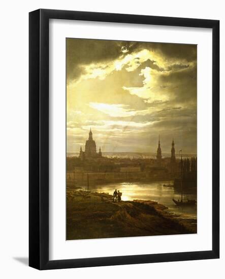 Night in Dresden-Johan Dahl-Framed Giclee Print