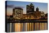Night in Milwaukee-benkrut-Stretched Canvas