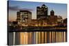 Night in Milwaukee-benkrut-Stretched Canvas