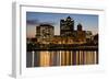 Night in Milwaukee-benkrut-Framed Photographic Print