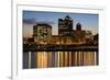 Night in Milwaukee-benkrut-Framed Photographic Print