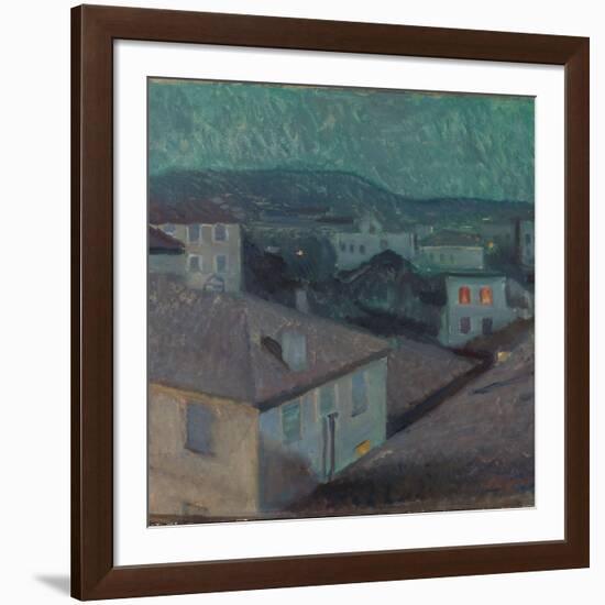 Night in Nice, 1891 (Oil on Canvas)-Edvard Munch-Framed Giclee Print