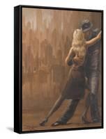 Night in the City-Zeph Amber-Framed Stretched Canvas