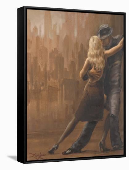Night in the City-Zeph Amber-Framed Stretched Canvas