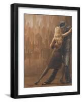 Night in the City-Zeph Amber-Framed Art Print