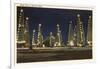 Night in the Oil Fields, Oklahoma-null-Framed Art Print