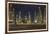 Night in the Oil Fields, Oklahoma-null-Framed Art Print