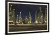 Night in the Oil Fields, Oklahoma-null-Framed Art Print