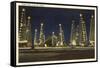 Night in the Oil Fields, Oklahoma-null-Framed Stretched Canvas