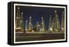 Night in the Oil Fields, Oklahoma-null-Framed Stretched Canvas
