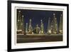 Night in the Oil Fields, Oklahoma-null-Framed Premium Giclee Print