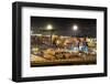 Night Industrial Port.  Containers and Trucks-soleg_1974-Framed Photographic Print