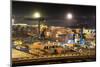 Night Industrial Port.  Containers and Trucks-soleg_1974-Mounted Photographic Print