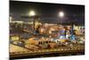 Night Industrial Port.  Containers and Trucks-soleg_1974-Mounted Photographic Print