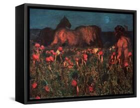 Night Is Coming-Mikhail Alexandrovich Vrubel-Framed Stretched Canvas