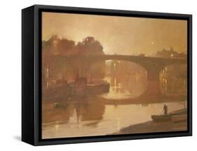 Night, Kew Bridge, 1989-Trevor Chamberlain-Framed Stretched Canvas