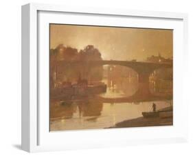 Night, Kew Bridge, 1989-Trevor Chamberlain-Framed Giclee Print