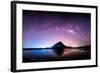 Night Landscape Mountain and Milkyway Galaxy Background , Thailand , Long Exposure ,Low Light-null-Framed Photographic Print