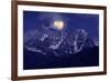 Night Landscape with the Mountains and the Full Moon-Kotenko-Framed Photographic Print