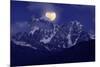 Night Landscape with the Mountains and the Full Moon-Kotenko-Mounted Photographic Print