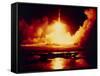 Night Launch of Apollo 17-null-Framed Stretched Canvas