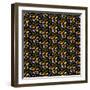 Night Leaves pattern-Claire Huntley-Framed Giclee Print