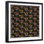 Night Leaves pattern-Claire Huntley-Framed Giclee Print