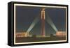 Night, Liberty Memorial, Kansas City, Missouri-null-Framed Stretched Canvas