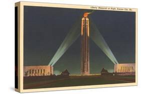 Night, Liberty Memorial, Kansas City, Missouri-null-Stretched Canvas