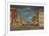 Night, Liberty Street, Wooster, Ohio-null-Framed Premium Giclee Print