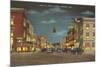 Night, Liberty Street, Wooster, Ohio-null-Mounted Premium Giclee Print