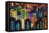 Night Life-Dan Meneely-Framed Stretched Canvas