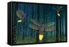 Night Light Flight-James W. Johnson-Framed Stretched Canvas