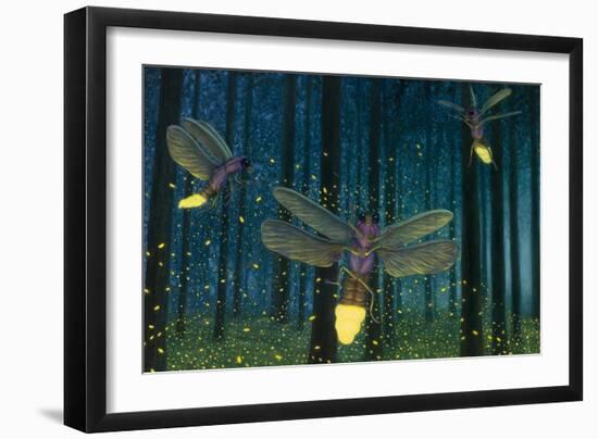 Night Light Flight-James W. Johnson-Framed Giclee Print