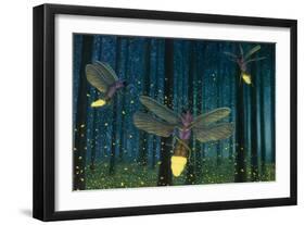 Night Light Flight-James W. Johnson-Framed Giclee Print