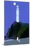 Night lighthouse-Hiroyuki Izutsu-Mounted Giclee Print