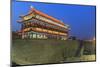 Night Lighting and Glowing Lanterns, Views from Atop City Wall, Xi'An, China-Stuart Westmorland-Mounted Photographic Print