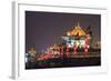 Night Lighting and Glowing Lanterns, Views from Atop City Wall, Xi'An, China-Stuart Westmorland-Framed Photographic Print