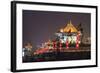 Night Lighting and Glowing Lanterns, Views from Atop City Wall, Xi'An, China-Stuart Westmorland-Framed Photographic Print